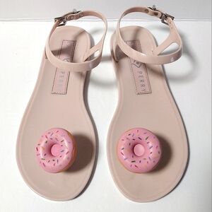 Katy Perry Geli Sandal In Doughnut Ankle Strap Toe Flat Summer Sandals Size 7